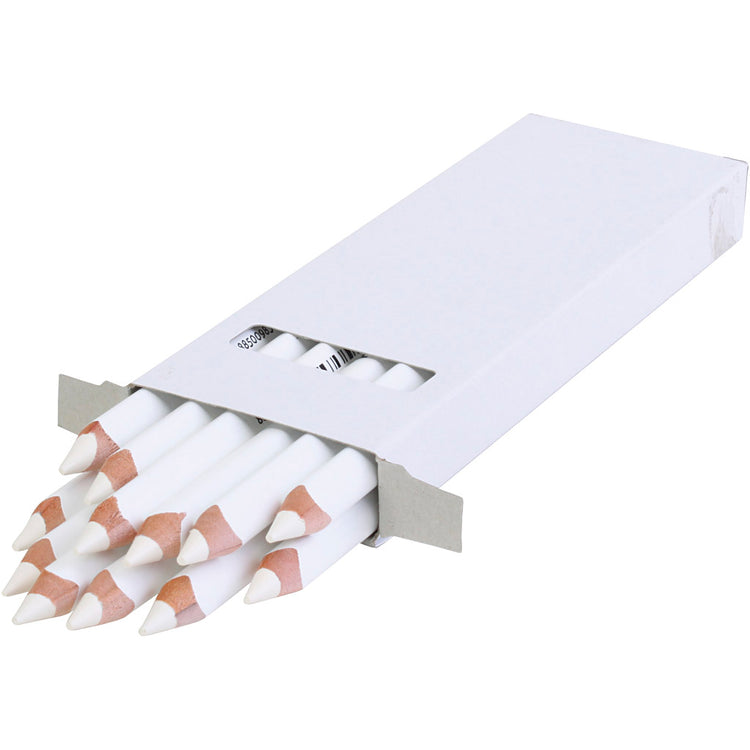 Crayon de couleur Edu3 edu jumbo, épaisseur 10 mm, mine 6,25 mm, blanc, 12 pièces 1 boîte