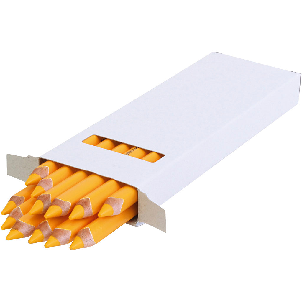 Crayon de couleur Edu3 edu jumbo, épaisseur 10 mm, mine 6,25 mm, jaune foncé, 12 pièces 1 boîte