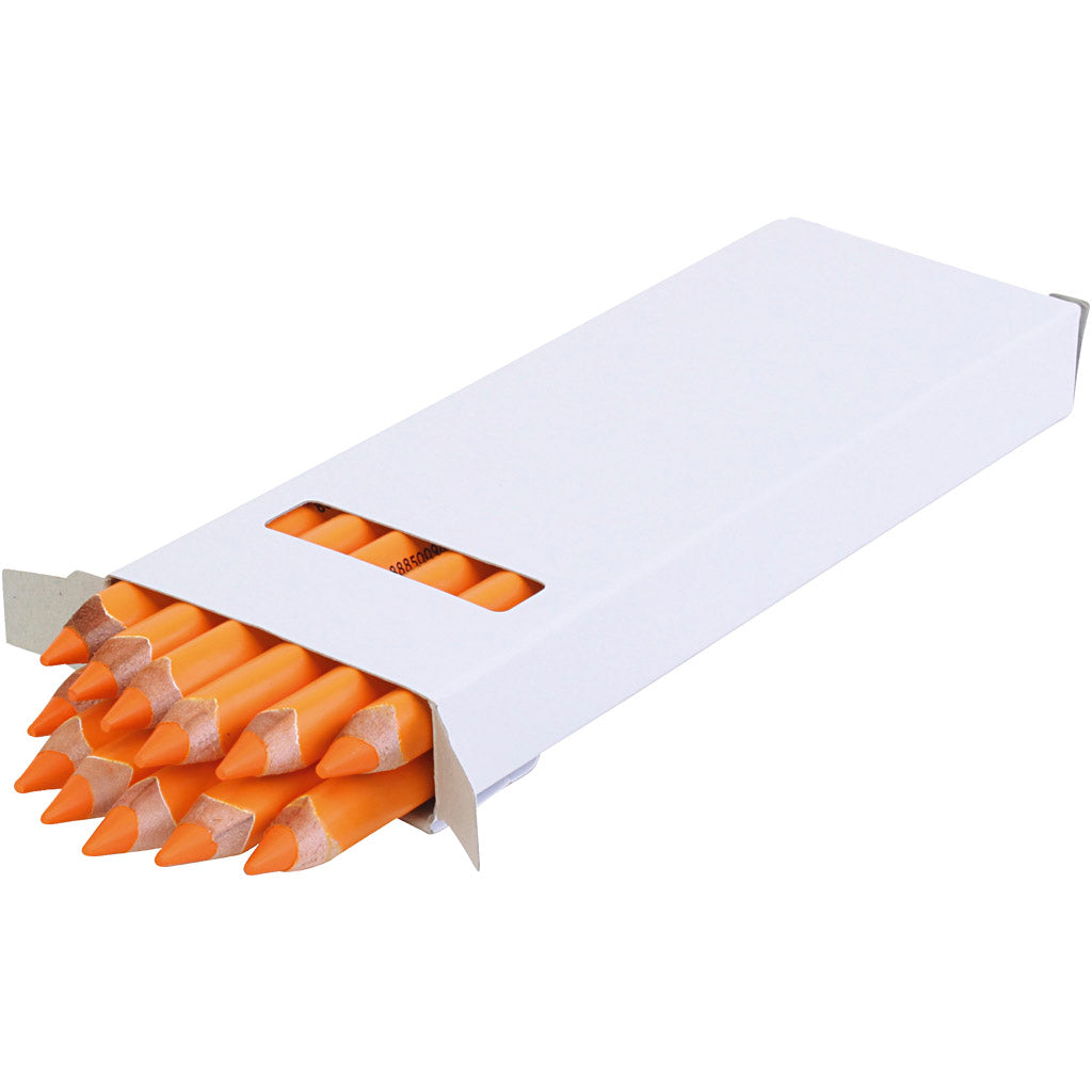 Crayon de couleur Edu3 edu jumbo, épaisseur 10 mm, mine 6,25 mm, orange, 12 pièces 1 boîte