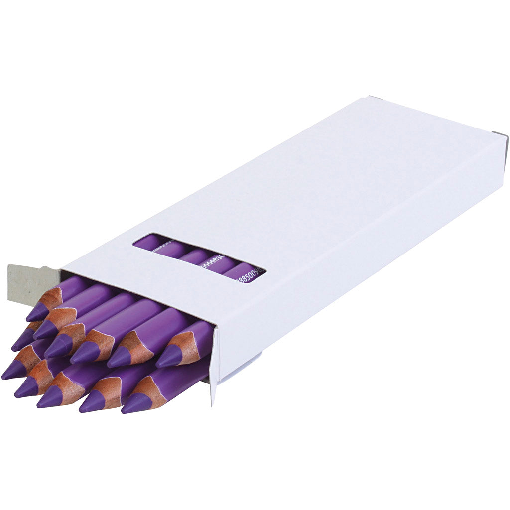 Crayon de couleur Edu3 edu jumbo, épaisseur 10 mm, mine 6,25 mm, violet, 12 pièces 1 boîte