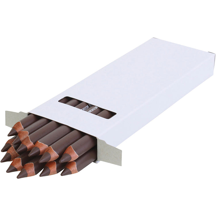 Crayon de couleur Edu3 edu jumbo, épaisseur 10 mm, mine 6,25 mm, marron foncé, 12 pièces 1 boîte