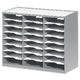 Rack de tri évolution paperflow 24 compartiments polystyrène empilable gris