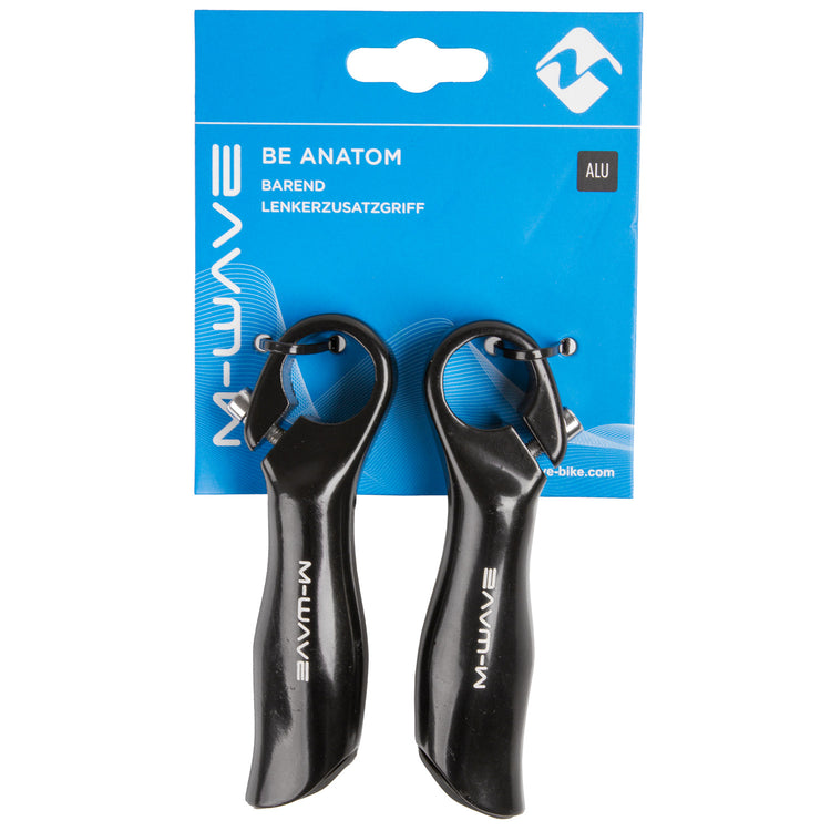 M-Wave Bar End 12 cm Aluminium noir 2 pièces