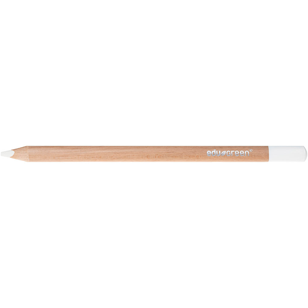 EDU3 crayons de couleur jumbo Edu3, remplissage de 5 mm, blanc, 10 pièces 1 boîte