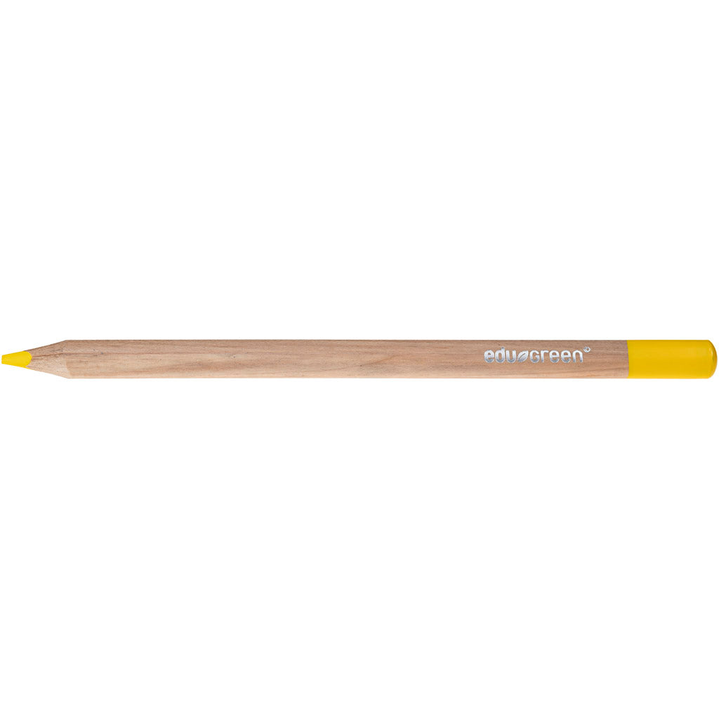 EDU3 crayons de couleur jumbo Edu3, remplissage de 5 mm, jaune, 10 pièces 1 boîte