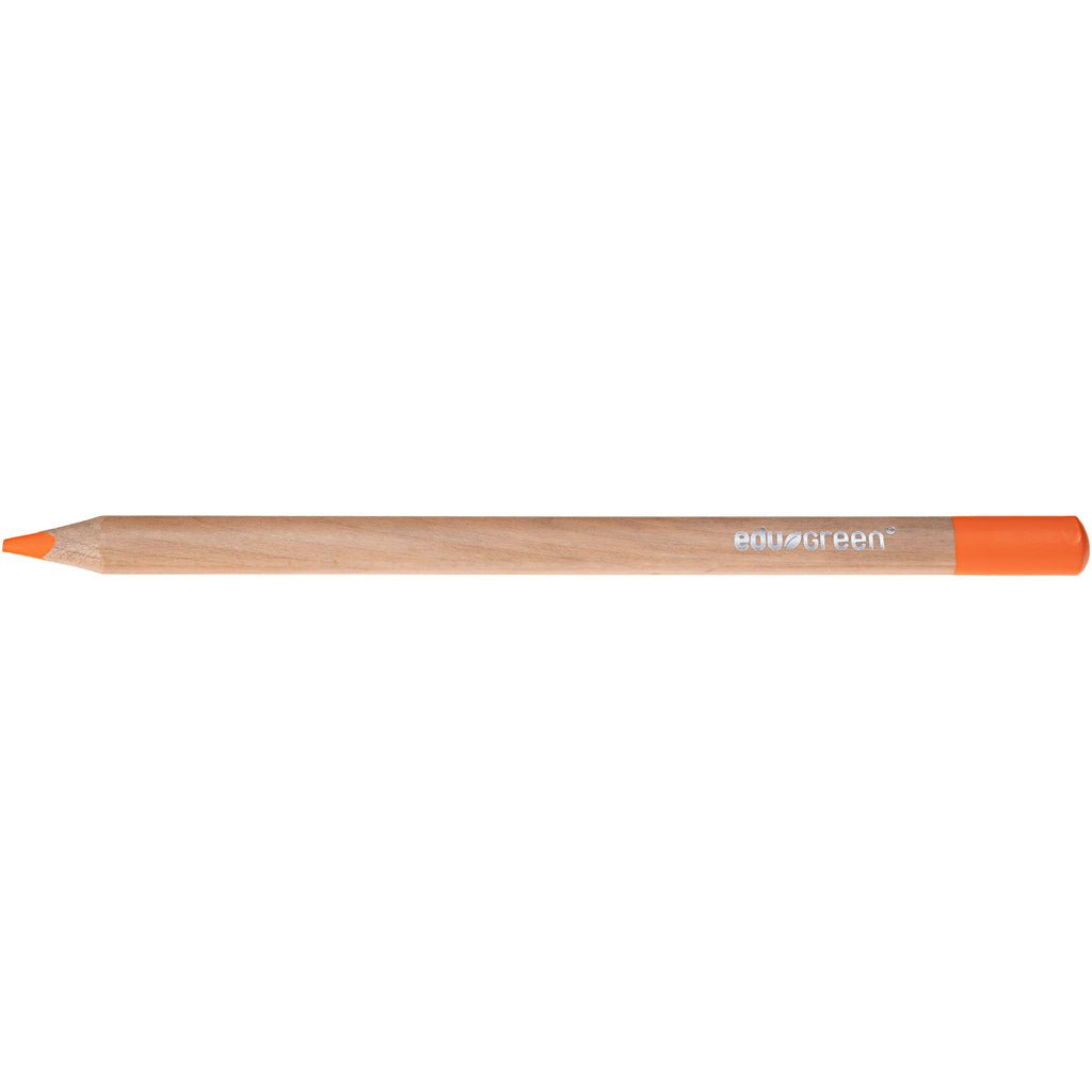 EDU3 crayons de couleur jumbo Edu3, remplissage de 5 mm, orange, 10 pièces 1 boîte