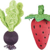 Trixie Play Ball Set Beet Beet Strawberry Wood Loofah