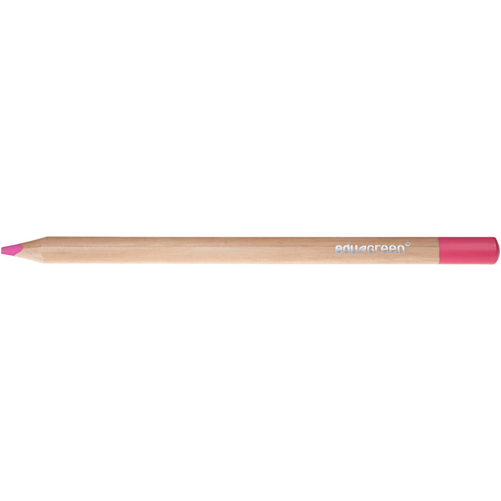 EDU3 crayons de couleur jumbo Edu3, remplissage de 5 mm, rose, 10 pièces 1 boîte