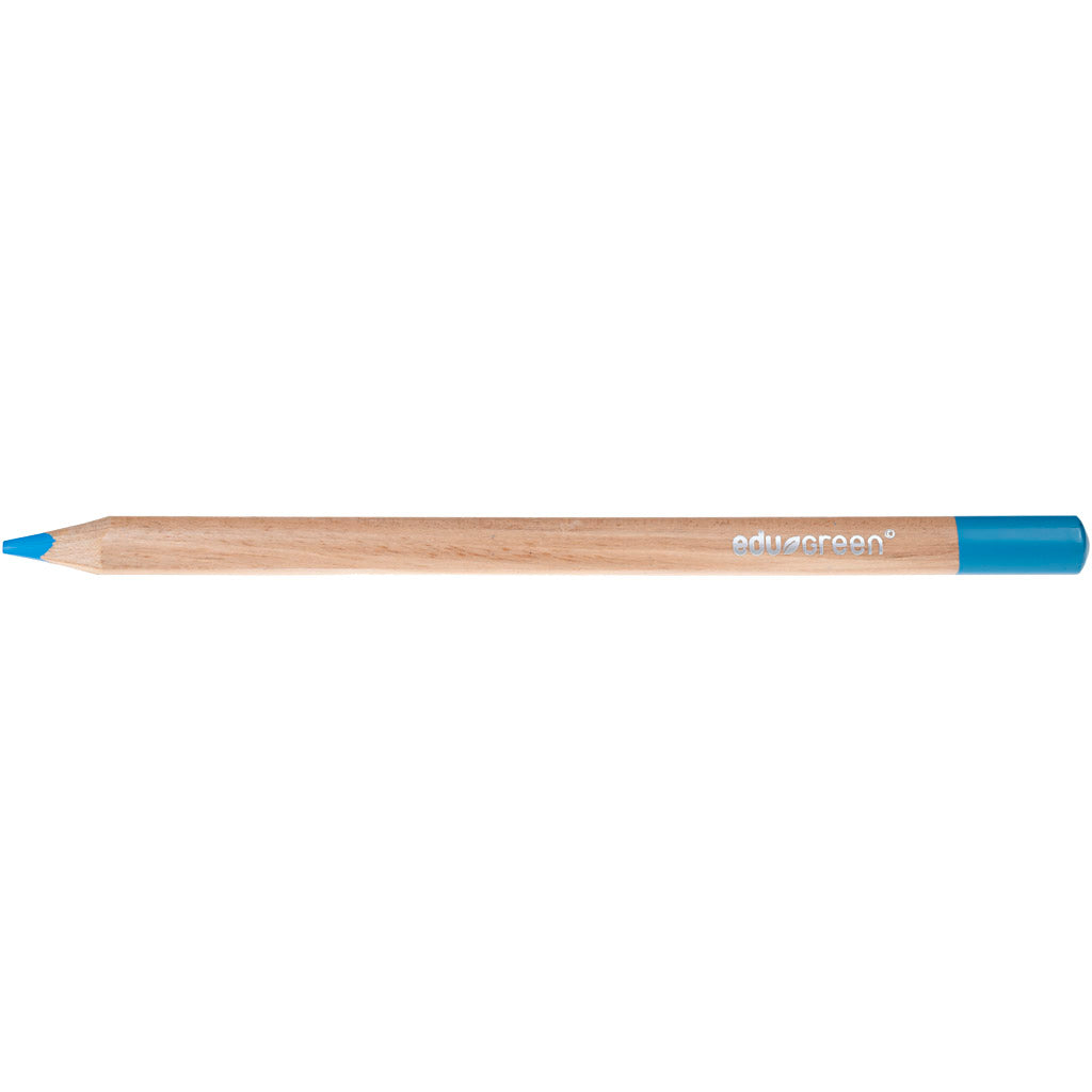 EDU3 crayons de couleur jumbo Edu3, remplissage de 5 mm, bleu clair, 10 pièces 1 boîte