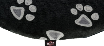 Trixie Dog Cushion Jimmy Oval noir avec Pootprint