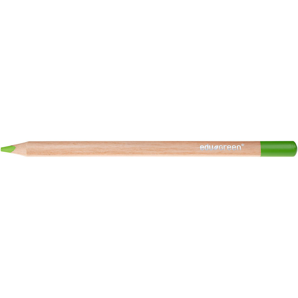 EDU3 crayons de couleur jumbo Edu3, remplissage de 5 mm, vert clair, 10 pièces 1 boîte