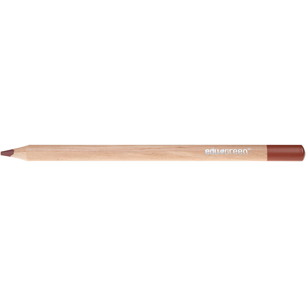 EDU3 crayons de couleur jumbo Edu3, remplissage de 5 mm, marron, 10 pièces 1 boîte