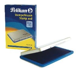 Tampon encreur pélican argent bleu