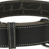 Trixie collier pour chien rustique en cuir gras battement de coeur noir