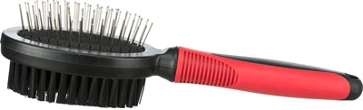 Trixie Brush Double-Side Cover Coiffes Underwol Plastic Black Red