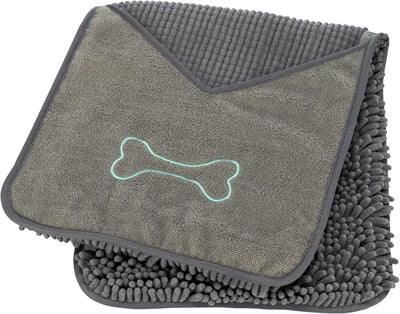 Serviette en microfibre Trixie avec sacs d'admission gris