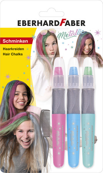 Eberhard faber ef-579205 craie pour cheveux couleurs métalliques 3 pièces