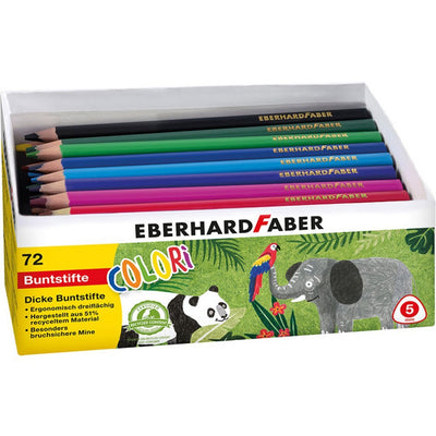 Eberhard Faber EF-511471 Crayons de couleur ergonomique jumbo 72 pièces