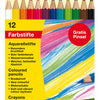 Eberhard Faber Eberhard Faber EF-516012 Boîte en carton au crayon Aquarel de 12 pièces avec pinceau