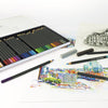 Eberhard Faber Eberhard Faber EF-516012 Boîte en carton au crayon Aquarel de 12 pièces avec pinceau