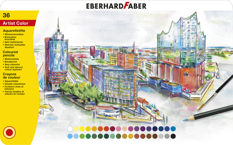 Eberhard Faber Eberhard Faber EF-516036 Aquarel crayon métal penny a 36 pièces