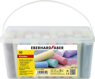 Eberhard Faber Eberhard Faber EF-526550 seau à craie de trottoir avec 50 craies