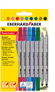 Eberhard Faber Eberhard Faber EF-550010 PENS TIP FELT DUO 0,8 + 1-3 mm Assorti de 10 pièces