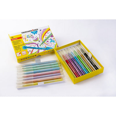 Eberhard Faber Eberhard Faber EF-551016 Boîte à paillettes de stylos à pointe en feutre 16 couleurs
