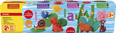 Eberhard Faber Eberhard Faber EF-572510 Kinderklei en coupe, 140gr Oranje, rose, vert, violet