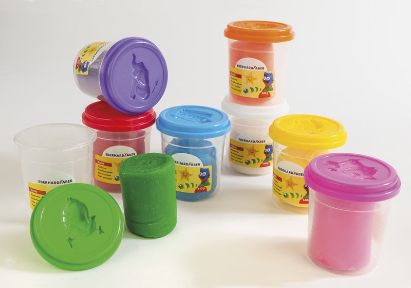 Eberhard Faber Eberhard Faber EF-572510 Kinderklei en coupe, 140gr Oranje, rose, vert, violet