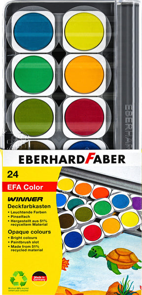 Eberhard Faber Eberhard Faber EF-578324 Boîte à peinture Gagnant 24 couleurs + palette de mélange
