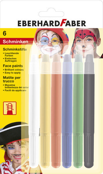 Eberhard Faber Eberhard Faber EF-579107 Face-was rotable Set 6 couleurs sur carte blister