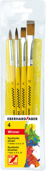Eberhard Faber Eberhard Faber EF-579921 Brosse Set Synthétique Taille 4-6-8-12
