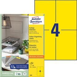 Etiquettes 3549 avery 105x148mm jaune