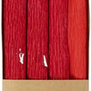 Papier crépon Creativ company, feuille 25x60 cm, taux de crêpe : 180%, 105 gr, rouge, 4 feuilles 1 boîte