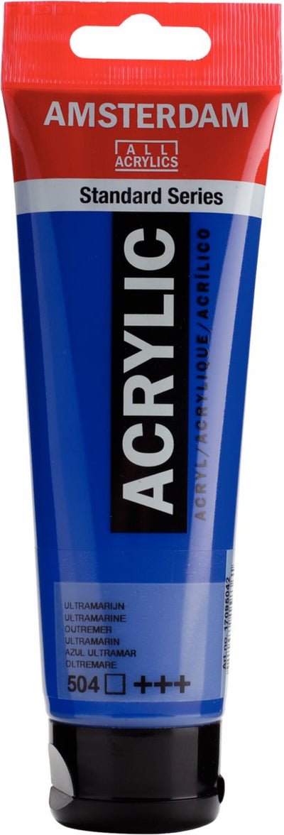 Peinture acrylique série standard Amsterdam tube 120 ml outremer 504