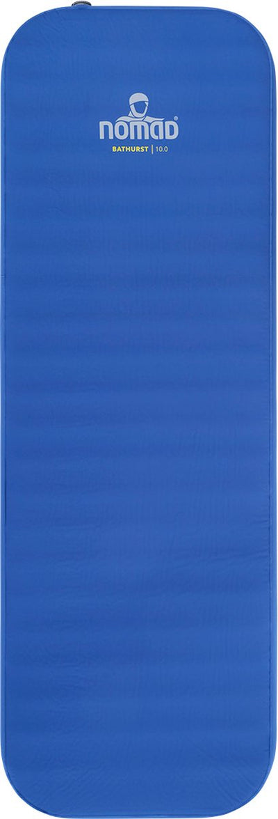 Matelas de couchage Nomad ® bathurst 10.0 autogonflant | 198x68 | 10 cm d'épaisseur | bleu | léger | camping confort | avec housse