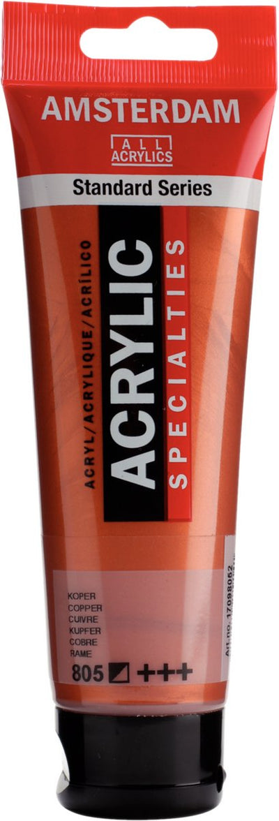Tube de peinture acrylique série standard Amsterdam 120 ml cuivre 805