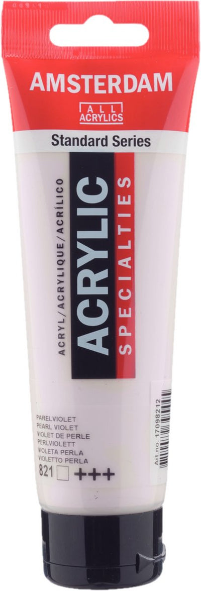 Peinture acrylique série standard Amsterdam tube 120 ml violet nacré 821