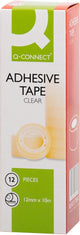 Ruban adhésif Q-connect, pp, ft 12 mm x 10 m, boîte de 12