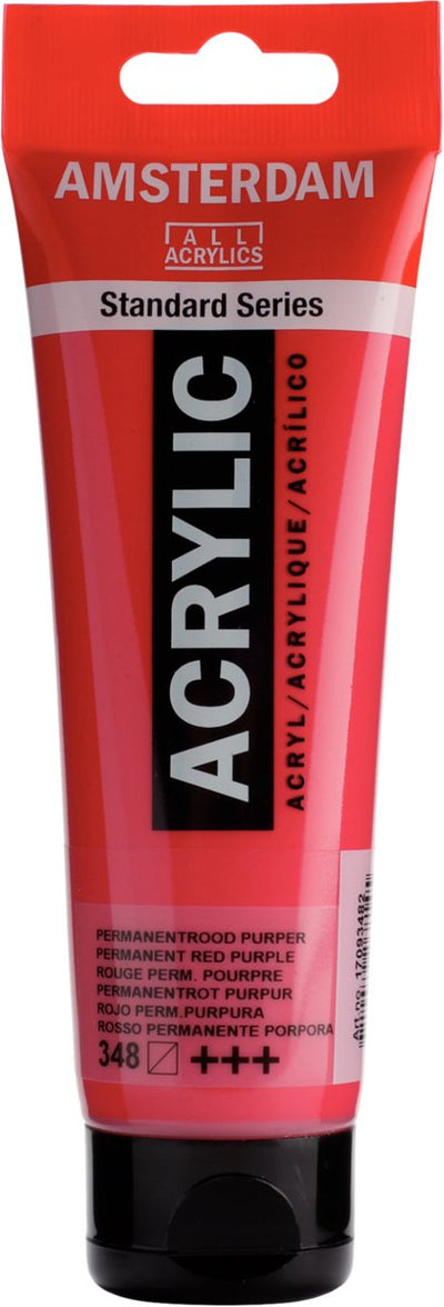 Amsterdam série standard peinture acrylique tube 120 ml rouge violet permanent 348