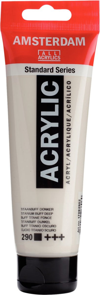 Amsterdam série standard peinture acrylique tube 120 ml titane chamois foncé 290