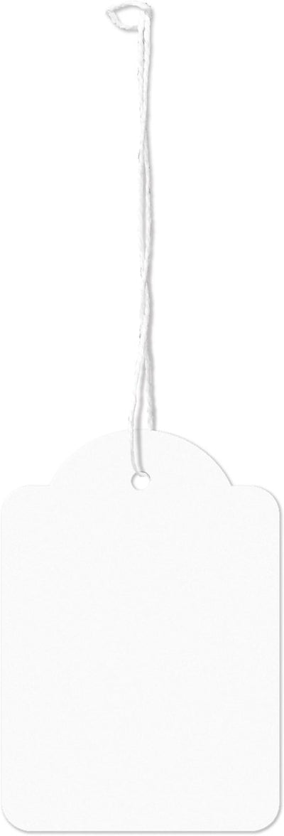 Étiquettes en fil Kangaro - 45x65mm - blanc - boîte de 250 pièces - étiquettes de prix avec cordon - k-700107