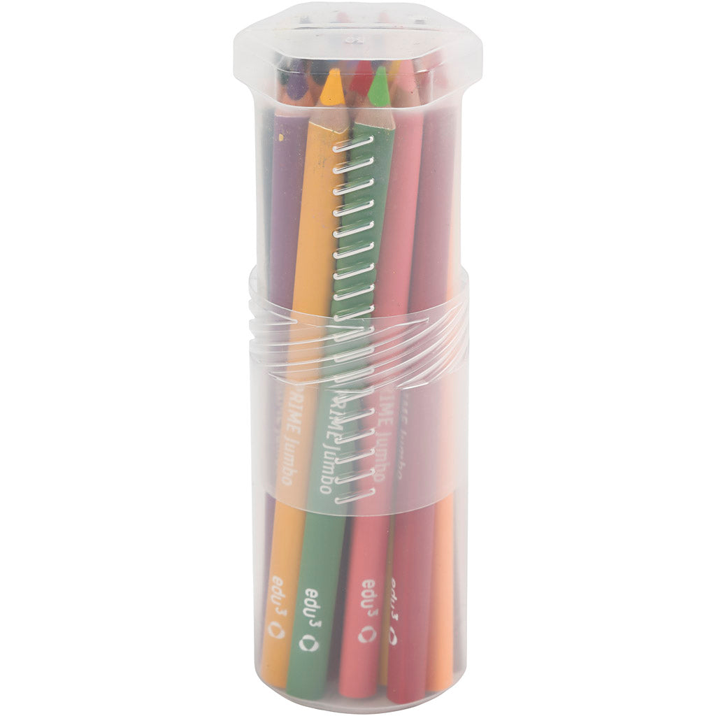 EDU3 EDU JUMBO COLORED CURN, ÉPARCEUR 10 mm, remplissage de 6,25 mm, différentes couleurs, 18 pièces 1 boîte