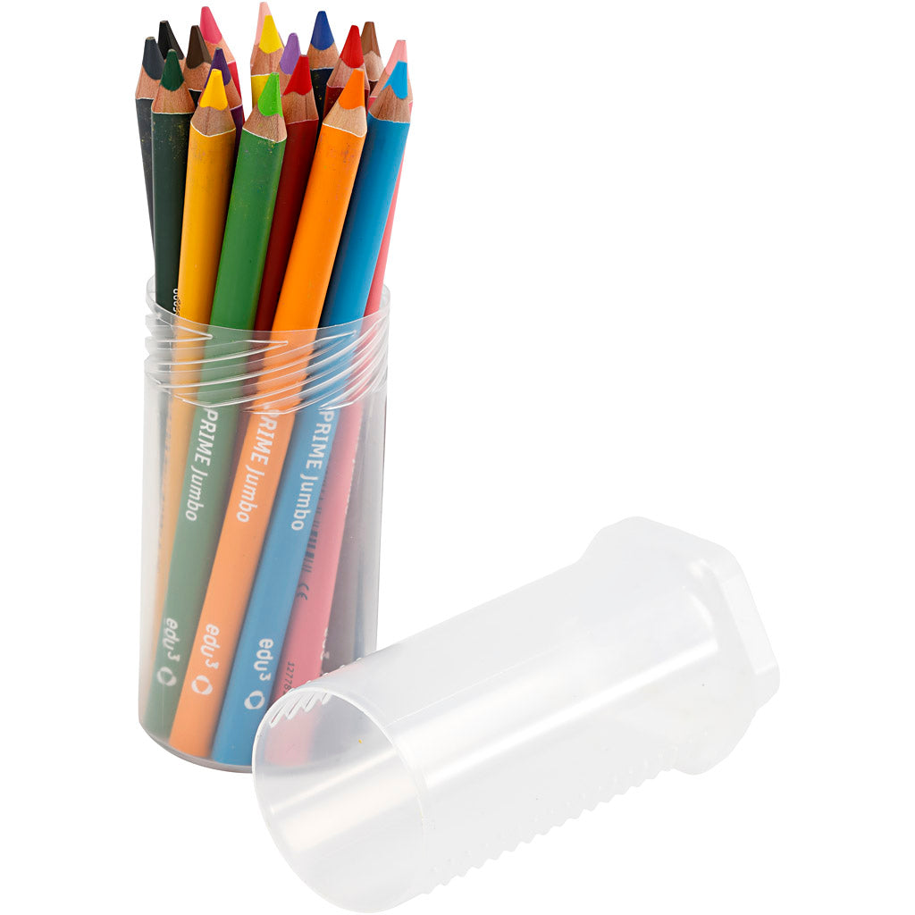 EDU3 EDU JUMBO COLORED CURN, ÉPARCEUR 10 mm, remplissage de 6,25 mm, différentes couleurs, 18 pièces 1 boîte