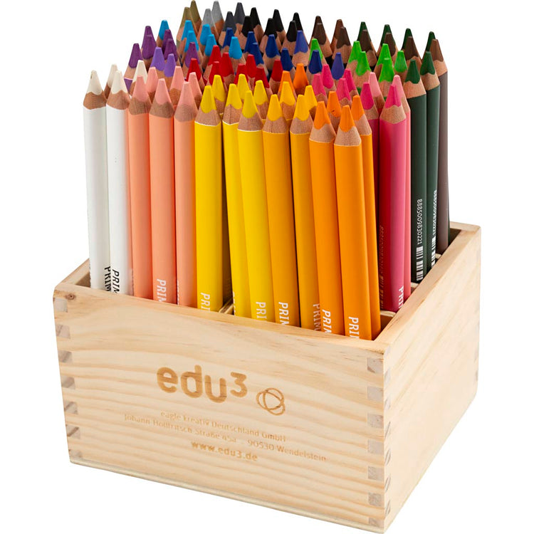EDU3 EDU JUMBO COLORED CURN, ÉPARCHEUNE 10 mm, remplissage de 6,25 mm, différentes couleurs, 96 pièces 1 boîte
