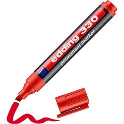 Edding 330 marqueur, épaisseur de ligne 1 à 5 mm, rouge, 1 pièce