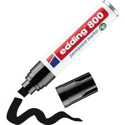 Edding 800 marqueur permanent noir (coudé) | 10 pièces