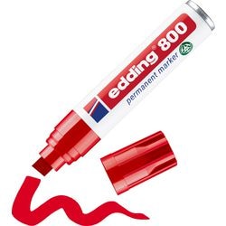 Marqueur permanent edding 800 ultra 4-12mm diagonale rouge, séchage rapide, résistant à l'eau