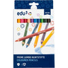 Crayon de couleur Edu3 edu jumbo, épaisseur 10 mm, mine 6,25 mm, différentes couleurs, 12 pièces 1 boîte